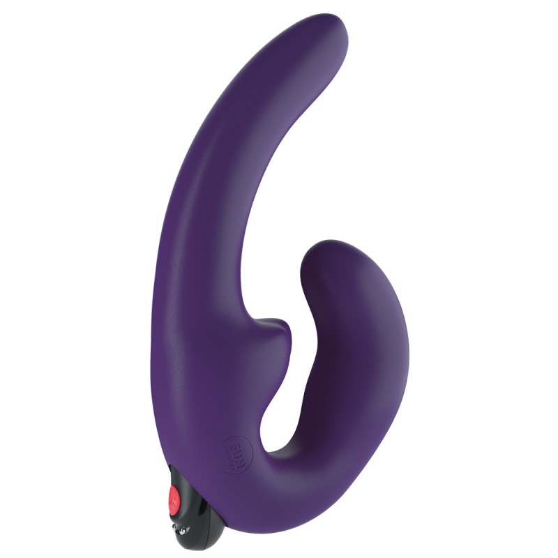 Fun Factory ShareVibe Couple's Double Dildo Vibrating Strapless Strap-On Dark Violet